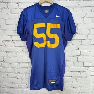 Pitt Panthers Nike Team Practice Football Jersey Men's M #55 Royal Blue Stitched